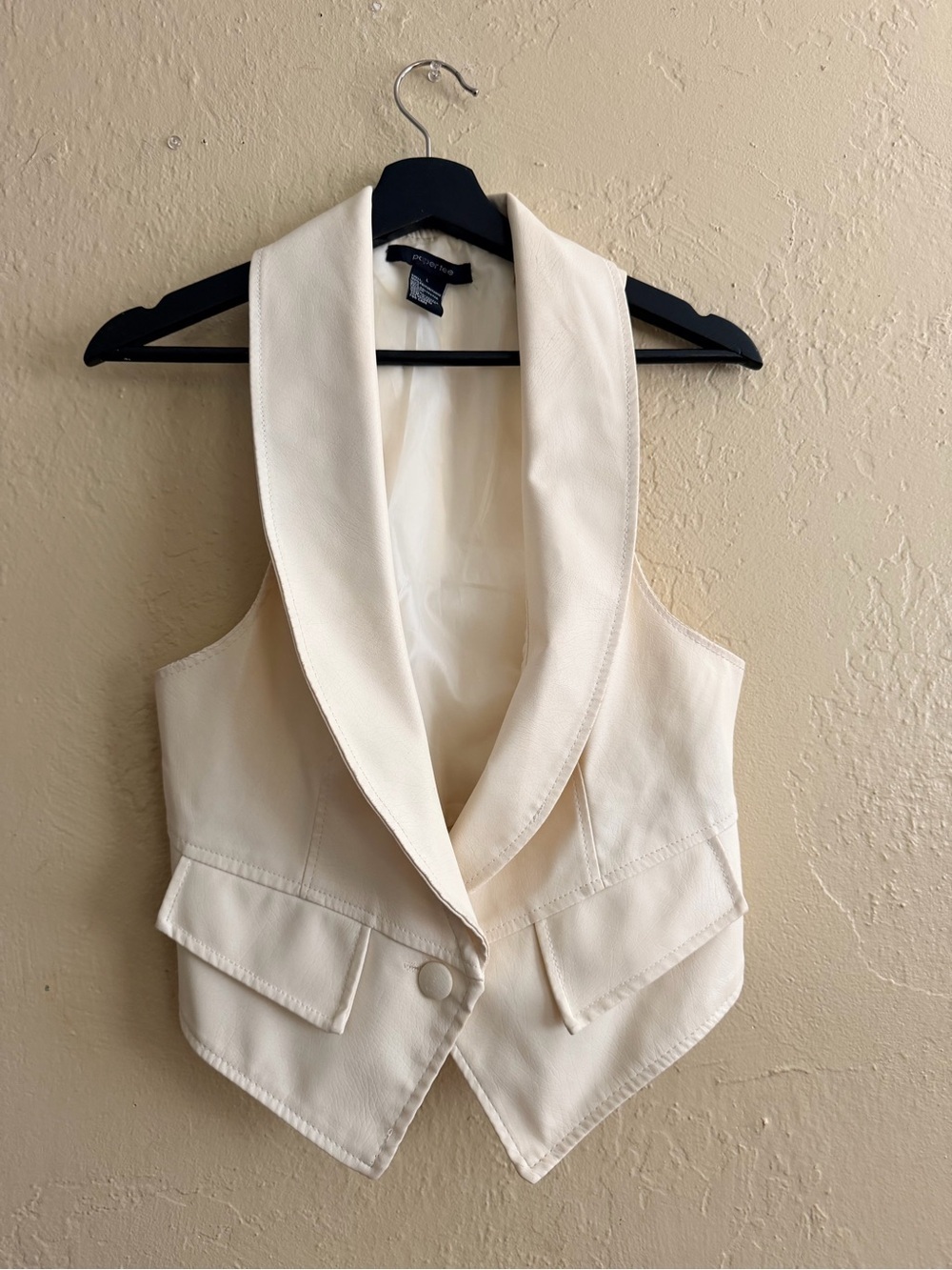 paper tee Neutral Cream Lined Vest